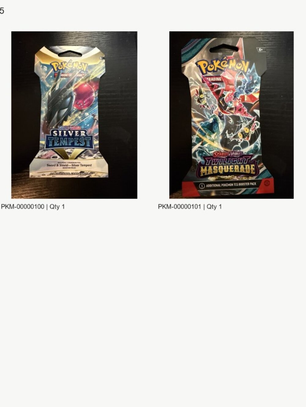 Pokemon 5 Sealed Sleeved Booster Packs Silver Tempest Twilight Temporal